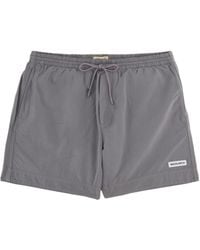 Woolrich - Logo Patch Solid Swim Shorts - Lyst