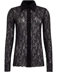 Philosophy Di Lorenzo Serafini - Lace Detailed Long-Sleeved Shirt - Lyst