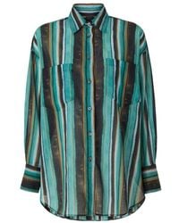 Pinko - Striped Buttoned Shirt - Lyst
