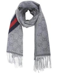 Gucci - Double G Double-Sided Knitted Scarf - Lyst