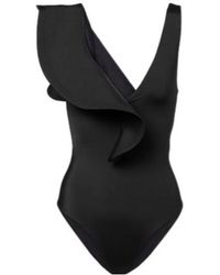 Johanna Ortiz - Asymmetric Ruffled Swimsuit - Lyst