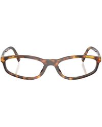 Miu Miu - Eyewear Oval Frame Glasses - Lyst