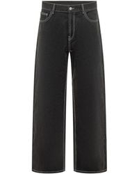 Palm Angels - Logo Patch Straight Leg Jeans - Lyst