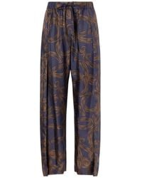 Loewe - Paula's Ibiza Printed Mid-Rise Straight-Leg Silk Pants - Lyst