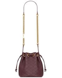 Saint Laurent - Cassandre Logo Plaque Bucket Bag - Lyst