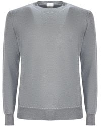 Eleventy - Ribbed Trim Knitwear - Lyst