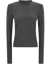 Pinko - Long Sleeve Ribbed-Cuff Jumper - Lyst