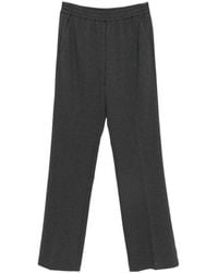 Pinko - Elasticated-Waistband Straight-Leg Trousers - Lyst