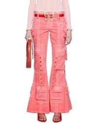 Blumarine - Ssense Exclusive Pink Trousers - Lyst