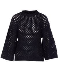 Fabiana Filippi - Open Knit Crewneck Jumper - Lyst