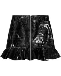 Ganni - Future Leather Mini Skirt - Lyst