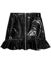 Ganni - Future Leather Mini Skirt - Lyst
