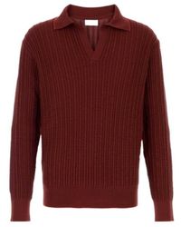 Ferragamo - Ferragamo Ribbed Polo Knitted Sweater - Lyst