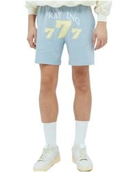 PRAYING - 777 Graphic Track Shorts - Lyst