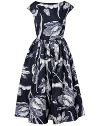 Erdem - Floral Cotton-Blend Faille Midi Dress - Lyst