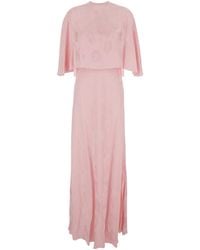 forte_forte - Embroidered Cape Maxi Dress - Lyst