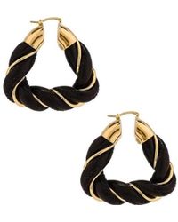Bottega Veneta - Woven Hoop Earrings - Lyst