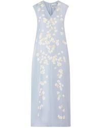 Altuzarra - Floral-Print Silk-Twill Midi Dress - Lyst
