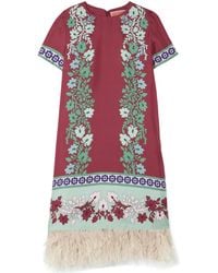 La DoubleJ - Floral Fringed Swing Dress - Lyst