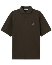 Stone Island - Logo Embroidered Short Sleeved Polo Shirt - Lyst