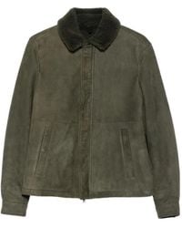 Tagliatore - Long-Sleeved Leather Jacket - Lyst