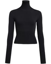 Alaïa - Alaïa Turtleneck Fine-Knit Jumper - Lyst