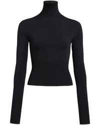 Alaïa - Alaïa Turtleneck Fine-Knit Jumper - Lyst