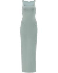 Alaïa - Alaïa Square-Neck Pencil Dress - Lyst