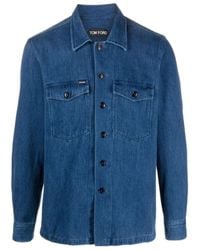 Tom Ford - Button-Up Denim Overshirt - Lyst