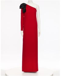 Valentino - Bow Detailed One-Shoulder Dress - Lyst