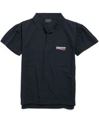 Balenciaga - Logo Embroidered Short-Sleeved Polo Shirt - Lyst