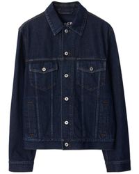 Burberry - Button-Up Denim Jacket - Lyst