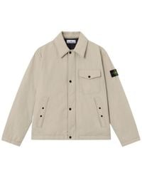Stone Island - Quilted Button-Up Jacket - Lyst