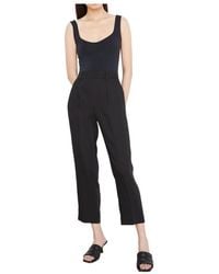 Vince - High-Waist Tapered-Leg Pleated Trousers - Lyst
