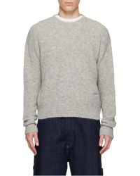 Ami Paris - Logo Embroidered Crewneck Jumper - Lyst