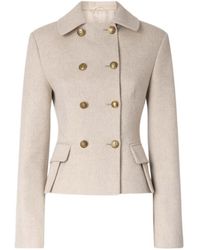 Ermanno Scervino - Tailored Double-Breasted Fitted Jacket With Heraldic Buttons - Lyst