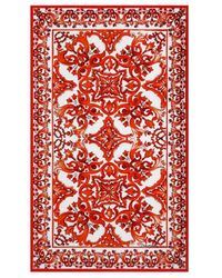 Dolce & Gabbana - Majolica-Print Terry Beach Towel - Lyst