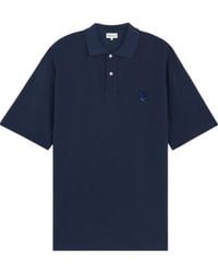 Maison Kitsuné - Maison Kitsuné Bold Fox Head Patch Oversized Polo Shirt - Lyst