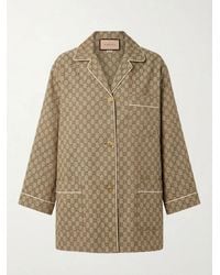 Gucci - Gg Supreme Silk Shirt - Lyst