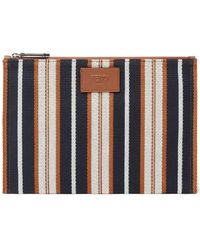 Fendi - Striped Canvas Pouch - Lyst