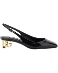 Dolce & Gabbana - Square Toe Slingback Pumps - Lyst