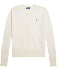 Polo Ralph Lauren - Embroidered Logo Cardigan - Lyst