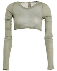 Rick Owens - Solid Color Long Sleeve Top - Lyst