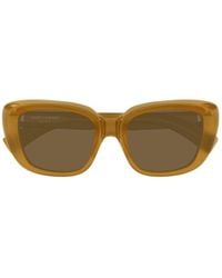 Saint Laurent - Eyewear Rectangle-Frame Logo Detail Sunglasses - Lyst