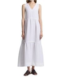 Peserico - V-Neck Tiered Maxi Dress - Lyst
