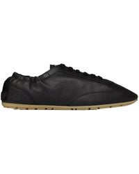 Saint Laurent - "Lewis" Leather Sneakers - Lyst