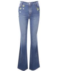 Ermanno Scervino - Embroidered Flared-Leg Jeans - Lyst