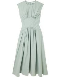 Proenza Schouler - Nyssa Gathered Shell Midi Dress - Lyst