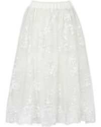 Simone Rocha - Sequined Tulle Midi Skirt - Lyst