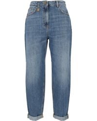 Elisabetta Franchi - Straight Leg Jeans - Lyst